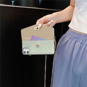 Wallet Handbag With Lanyard Phone Case For iPhone